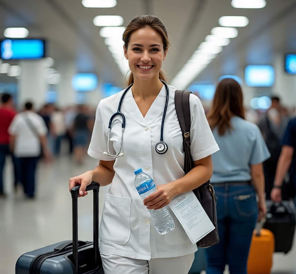 best way to travel from Nigeria to the US as a nurse in 2025
